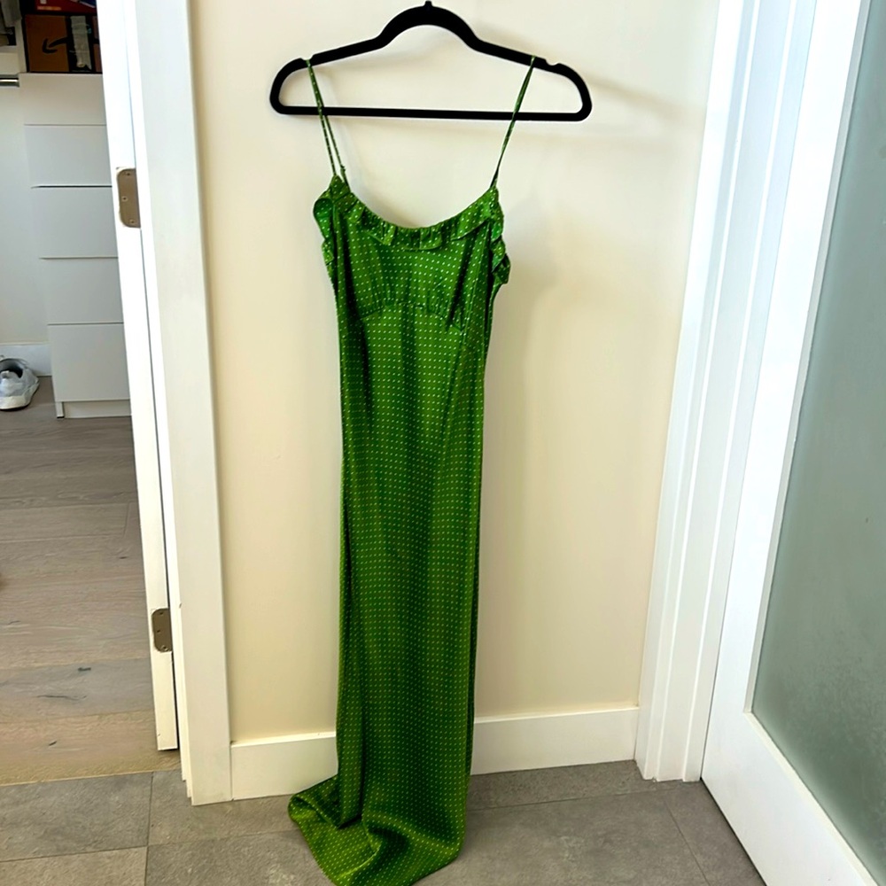 silk reformation long dress
